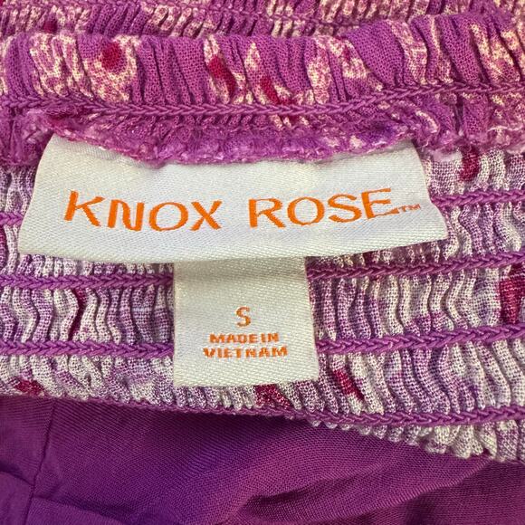 Knox Rose pants romper jumpsuit purple paisley floral boho SMALL - Picture 7 of 15